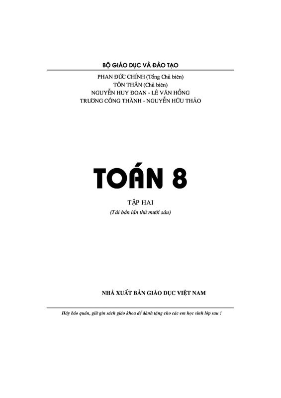 Toán 8 Tập 2