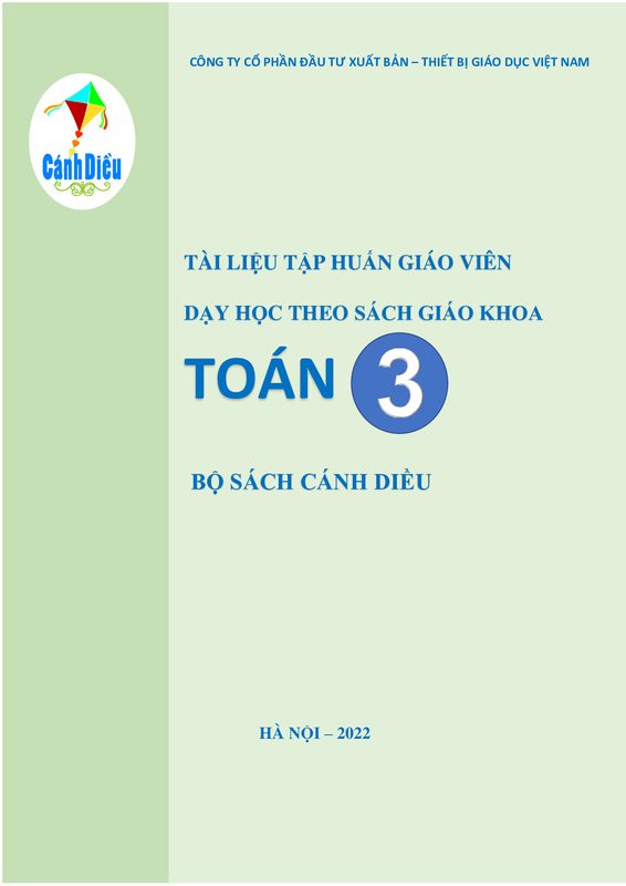 BDGV Toán 3 - Cánh Diều