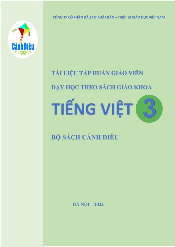 BDGV Tiếng Việt 3 - Cánh Diều