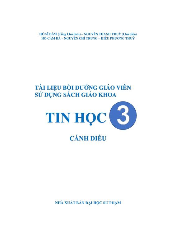 BDGV Tin học 3 - Cánh Diều