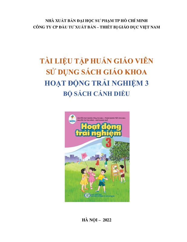 BDGV Hoạt động trải nghiệm 3 - Cánh Diều