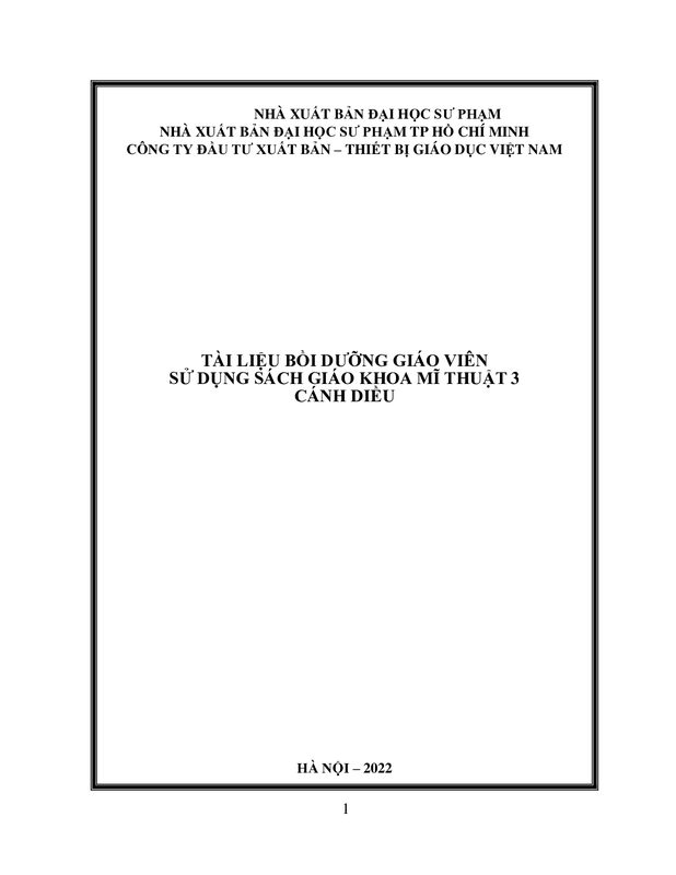 BDGV Mĩ thuật 3 - Cánh Diều