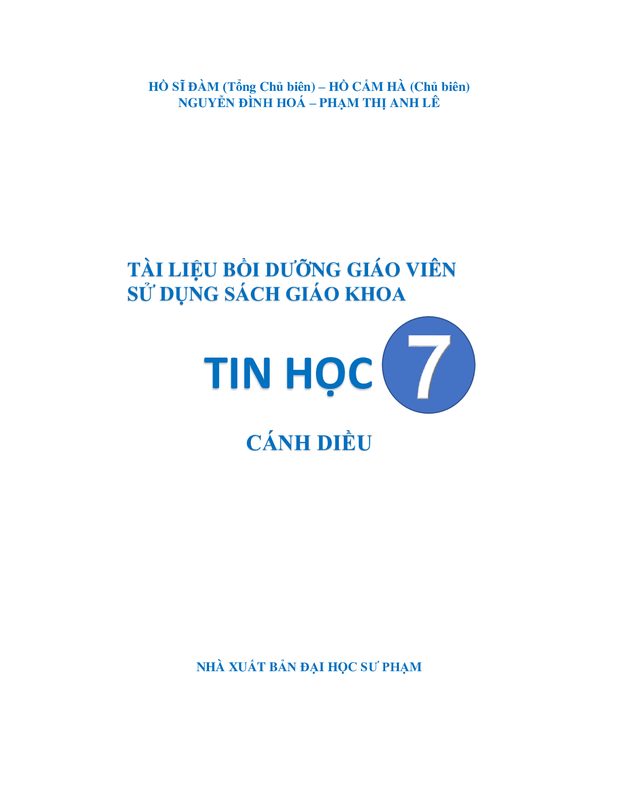 BDGV Tin học 7 - Cánh Diều