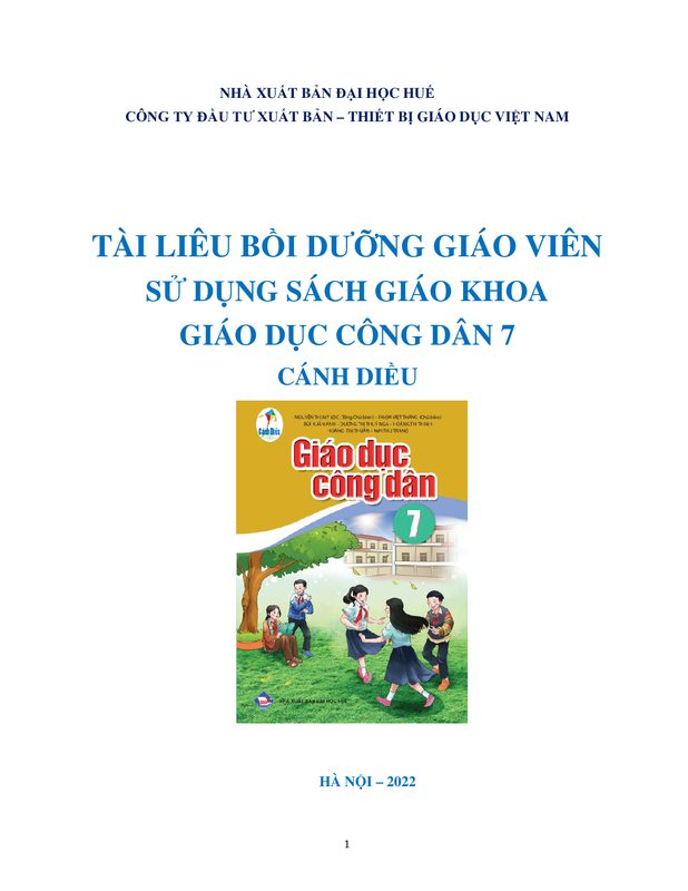 BDGV Giáo dục công dân 7 - Cánh Diều