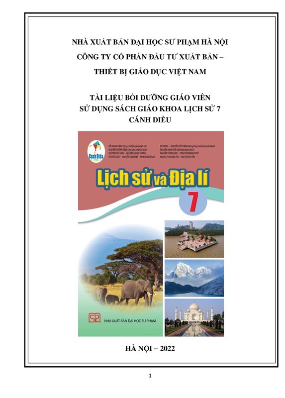 BDGV Lịch sử và Địa lí 7 – Phần Lịch sử - Cánh Diều