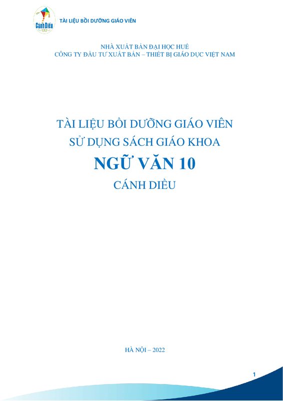 BDGV Ngữ văn 10 - Cánh Diều
