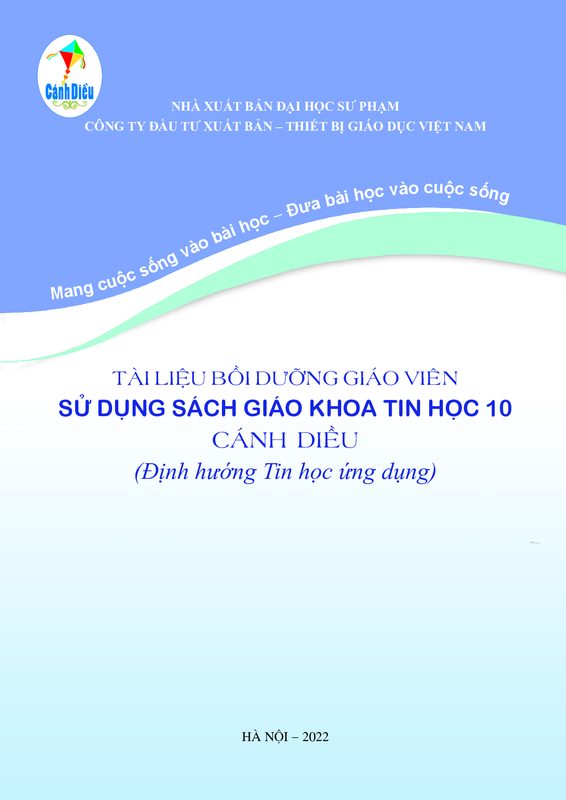 BDGV Tin học 10 – Tin học ứng dụng - Cánh Diều