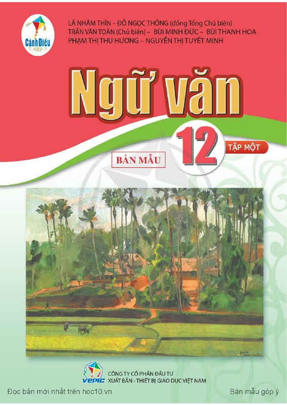 SGK Ngữ văn 12 Tập 1 - Cánh Diều