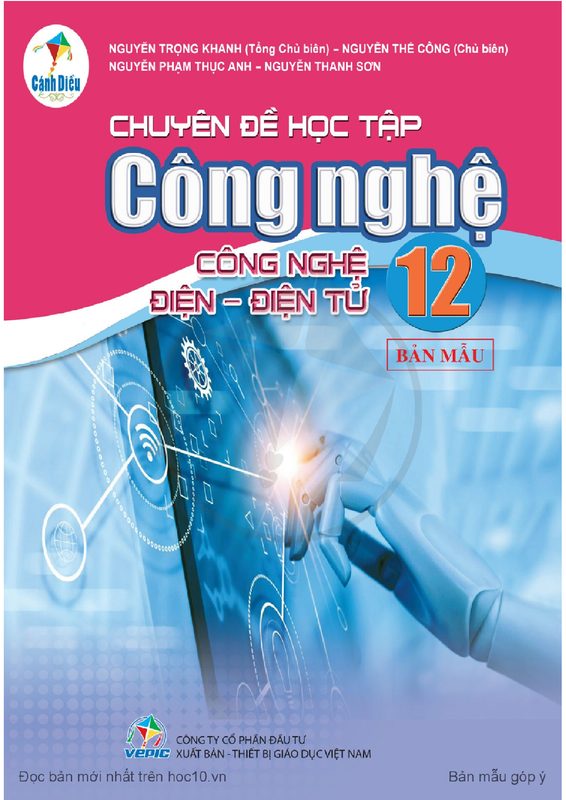 SGK Chuyên đề Công nghệ 12 – Điện, điện tử - Cánh Diều