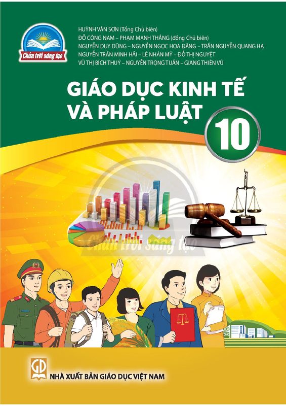 SGK Giáo dục KT&PL 10 - Trân trời sáng tạo